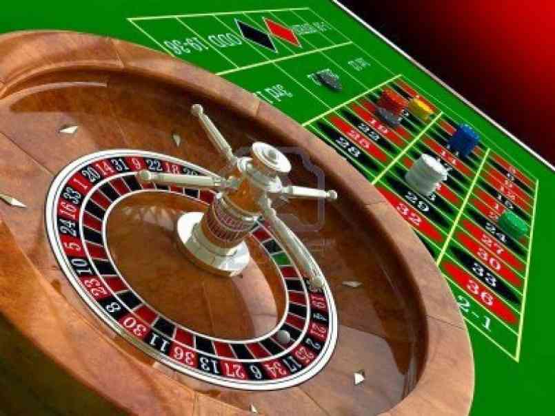 Bàn chơi roulette được thiết kế vô cùng đẹp